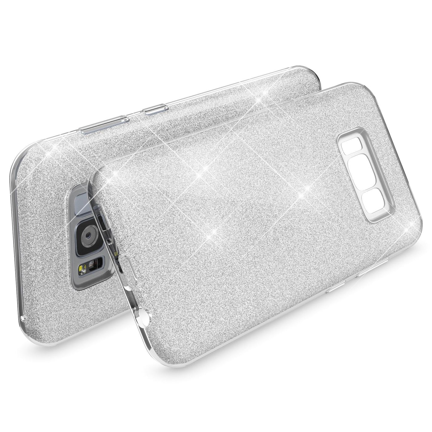 Samsung Galaxy S8 Plus Handy Hülle von NALIA, Glitzer Silikon Cover Case Schutz