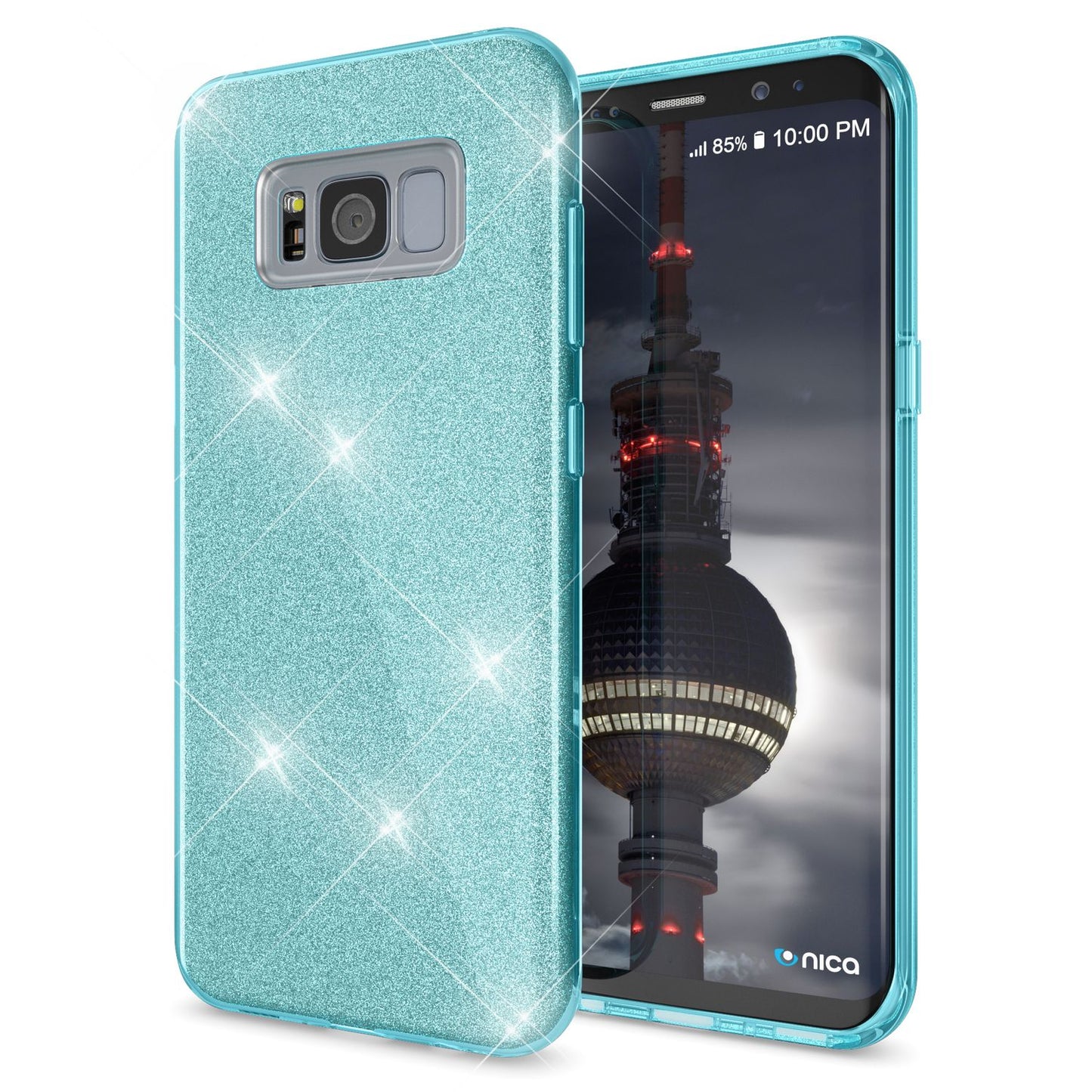 Samsung Galaxy S8 Hülle Handyhülle von NALIA, Glitzer Slim Case Cover Schutzhülle