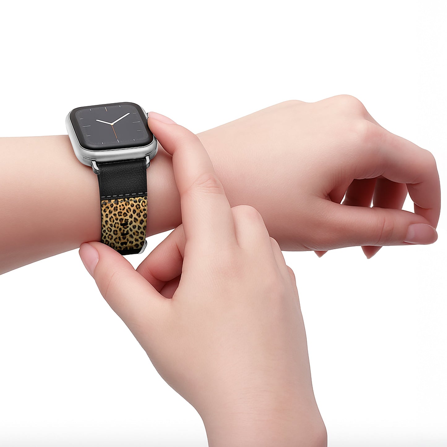 NALIA Berlin Safari Armband Wildes Safari-Design - Größe 44-49mm und 42mm Kompatibilität Serie 1-3 Material Kunstleder