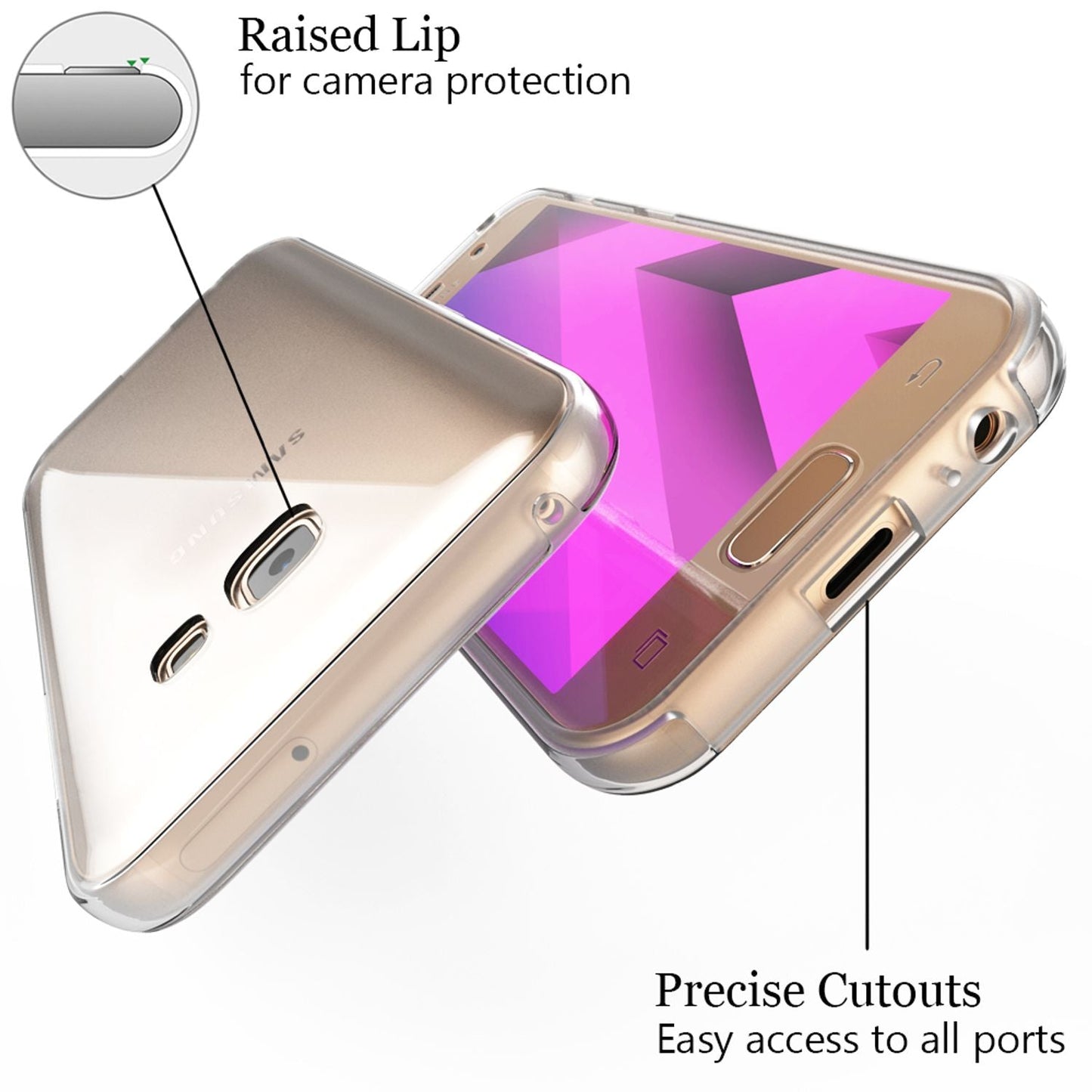 NALIA 360 Grad Handy Hülle Transparent - Vollschutz Passgenau Für Samsung Galaxy A5