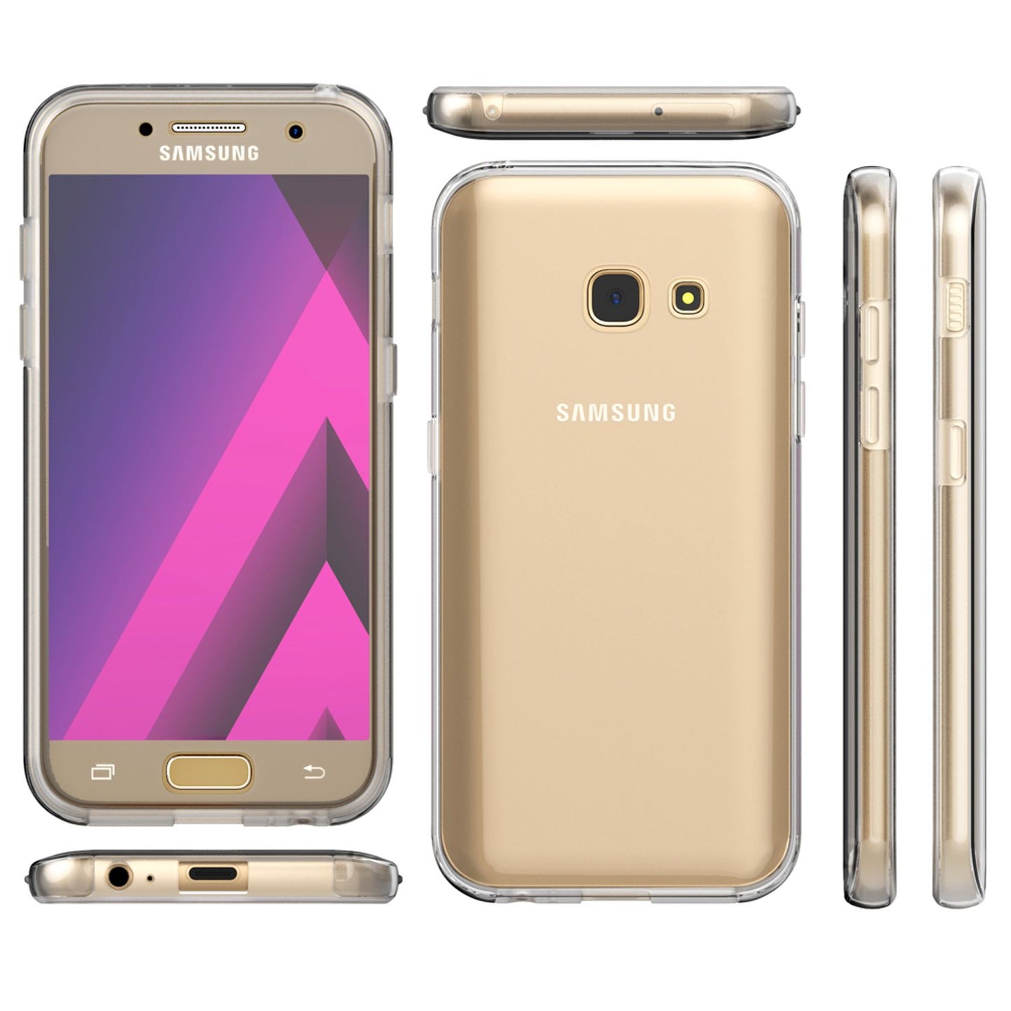 NALIA 360 Grad Handy Hülle Transparent - Vollschutz Passgenau Für Samsung Galaxy A5