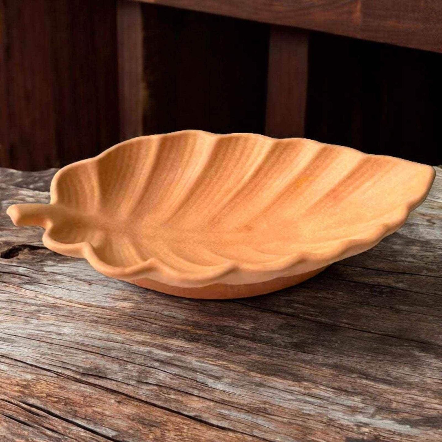 SteinKunstWerk Eichenblatt Schmuckschale Handgefertigt - Größe Ca 16 cm Metall