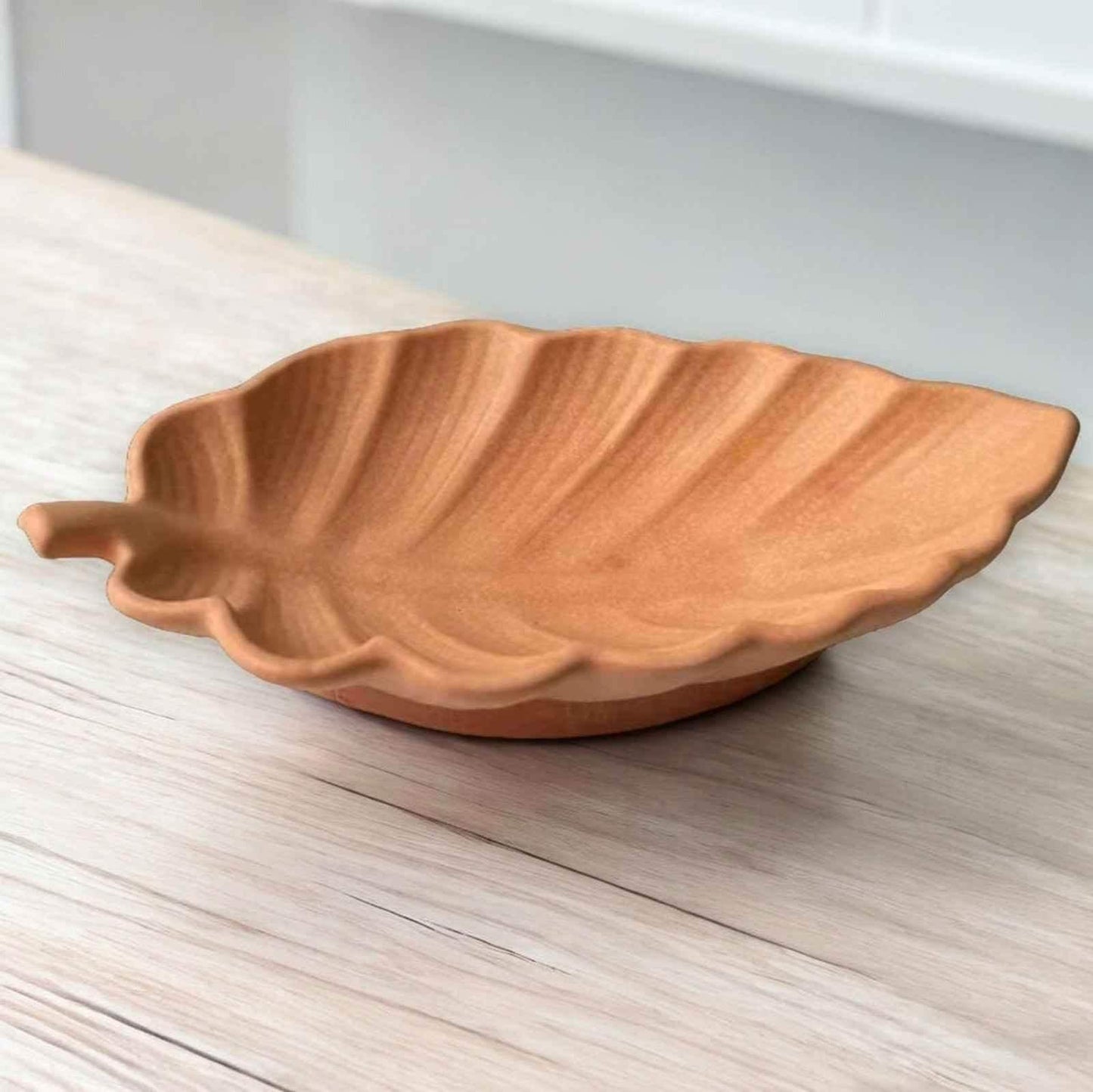 SteinKunstWerk Eichenblatt Schmuckschale Handgefertigt - Größe Ca 16 cm Metall