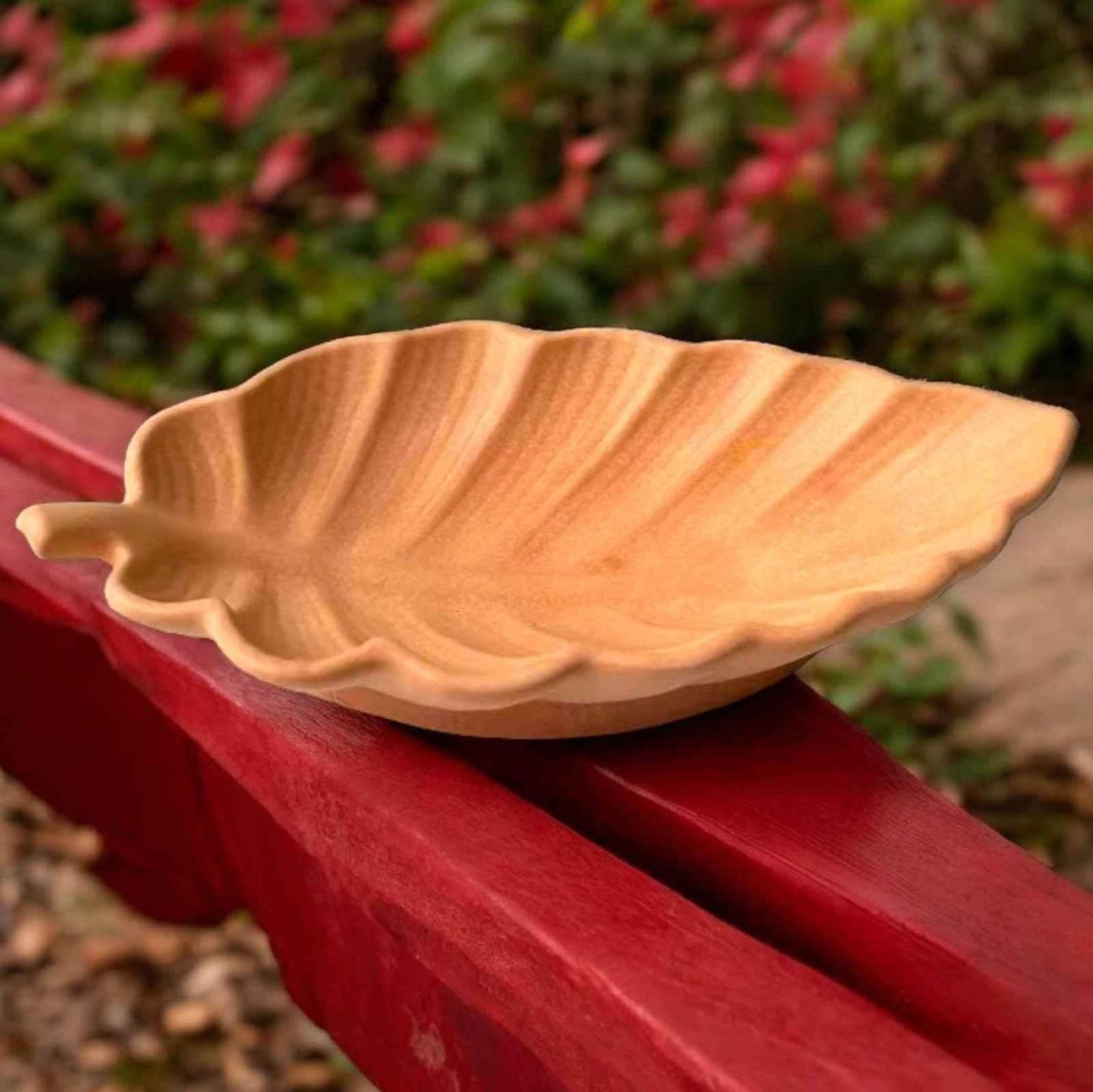 SteinKunstWerk Eichenblatt Schmuckschale Handgefertigt - Größe Ca 16 cm Metall