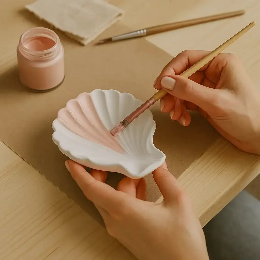 SteinKunstWerk Jakobsmuschel-Schale Handgefertigt - Größe 22x16 cm