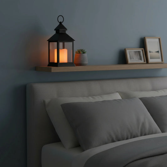 Lumina LED Laterne Timer - Batteriebetrieben 3xAAA Maße 10,5x10,5 cm