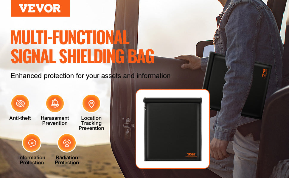 VEVOR Faraday Pouch Set für Laptop, feuersicher und wasserdicht, für Auto-Schlüssel, Phones, Tablets, Anti-Diebstahl-Pouch, Anti-Hacking-Fall