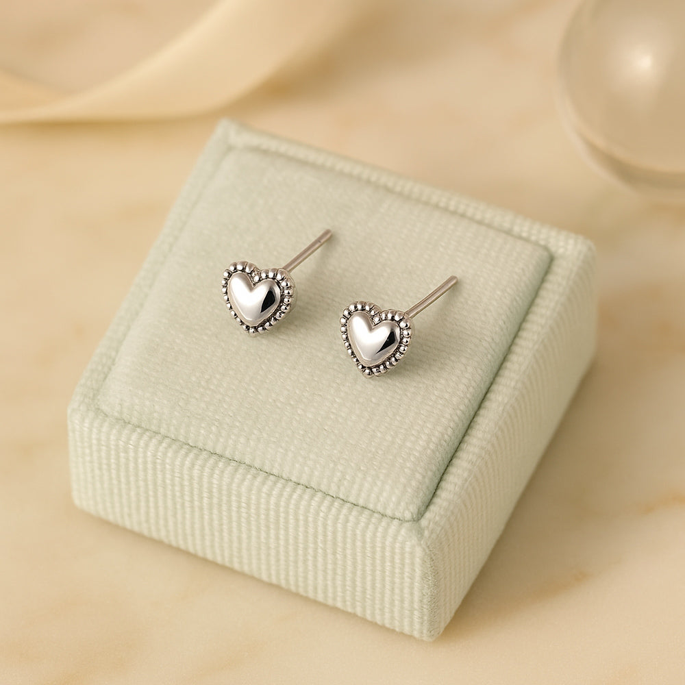 SilberHerz Mini-Herzchen Filigraner Rand - Größe 8 Mm, 925er Silber