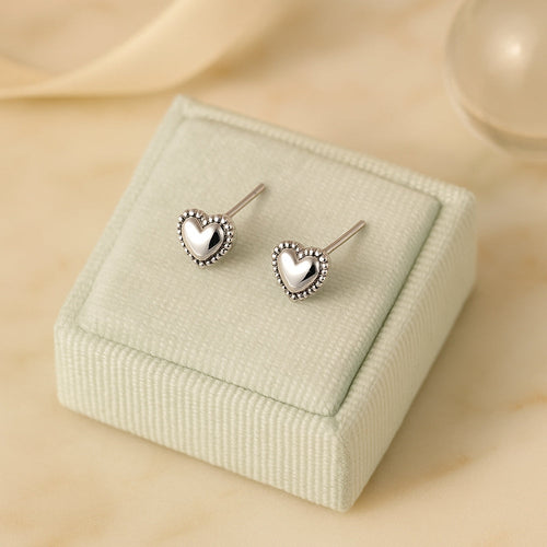 SilberHerz Mini-Herzchen Filigraner Rand - Größe 8 Mm, 925er Silber