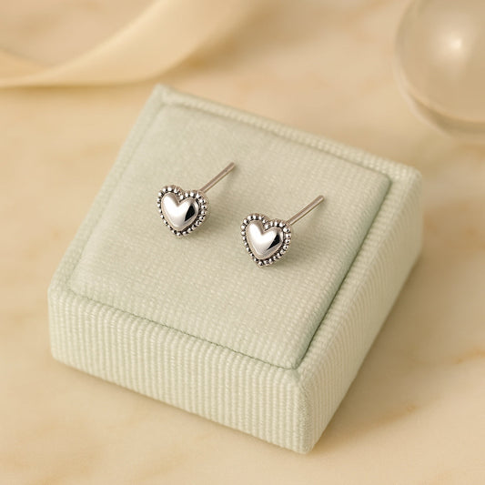 SilberHerz Mini-Herzchen Filigraner Rand - Größe 8 Mm, 925er Silber