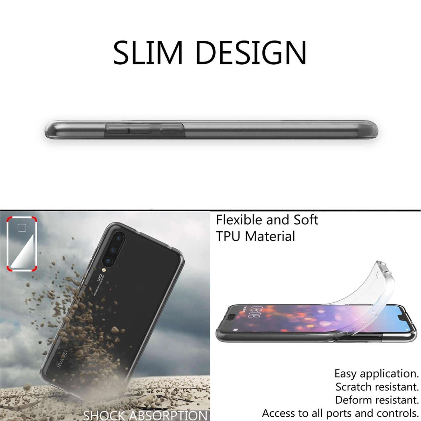 NALIA Berlin 360 Grad Handy Hülle Huawei P20 Pro - Full Cover, Transparent Displayschutz, Kompatibel Huawei P20 Pro