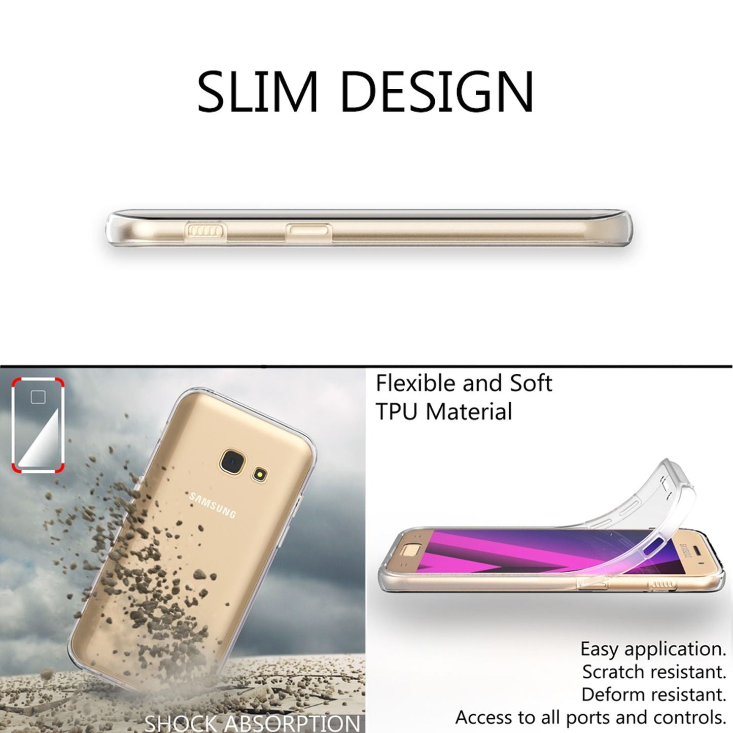 NALIA 360 Grad Handy Hülle Transparent - Vollschutz Passgenau Für Samsung Galaxy A5