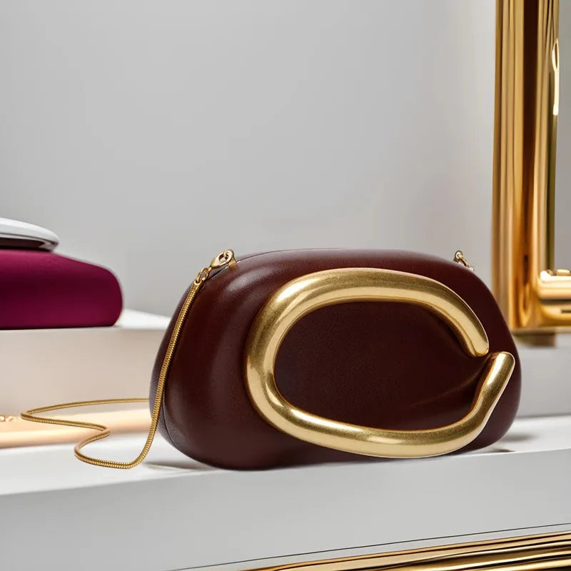 stylish mini chain purse women retro shoulder bag