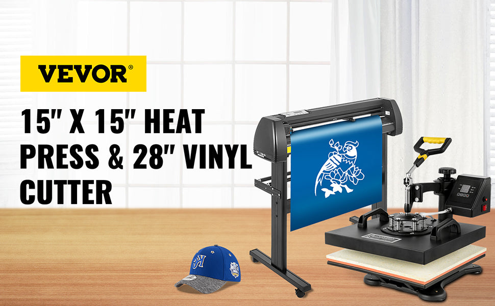 VEVOR Transferpresse 38x30cm 5 in 1 - Größe 38x30 cm, Leistung 1250 W by Golden Bridge Store