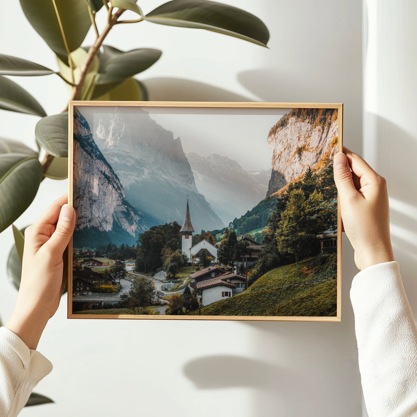 Lauterbrunnen Bergblick - Papiergewicht 200 g FSC Druckformat A4 bis A0