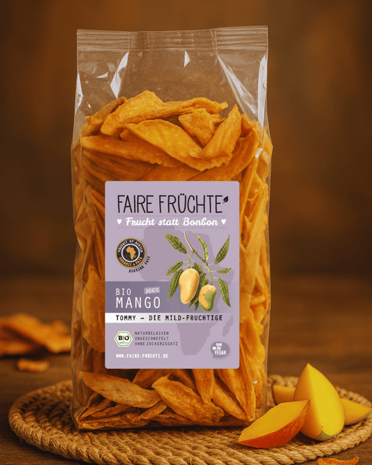 Tommy Fâșii de mango cu fructe delicate, naturale și suculente - 500 g, organice, mărime premium
