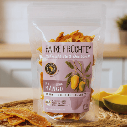 Paski mango Tommy Mild-Fruity Naturalne, organiczne, wykwintne, owocowe i soczyste – 500 g, organiczne, rozmiar premium