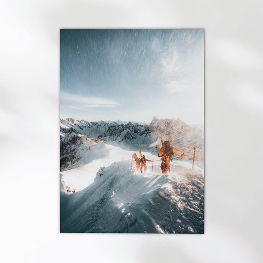 AlpineVista SkiVallée Wandbild - Auflage 200, Größe 30x40 cm, Druck 300 DPI