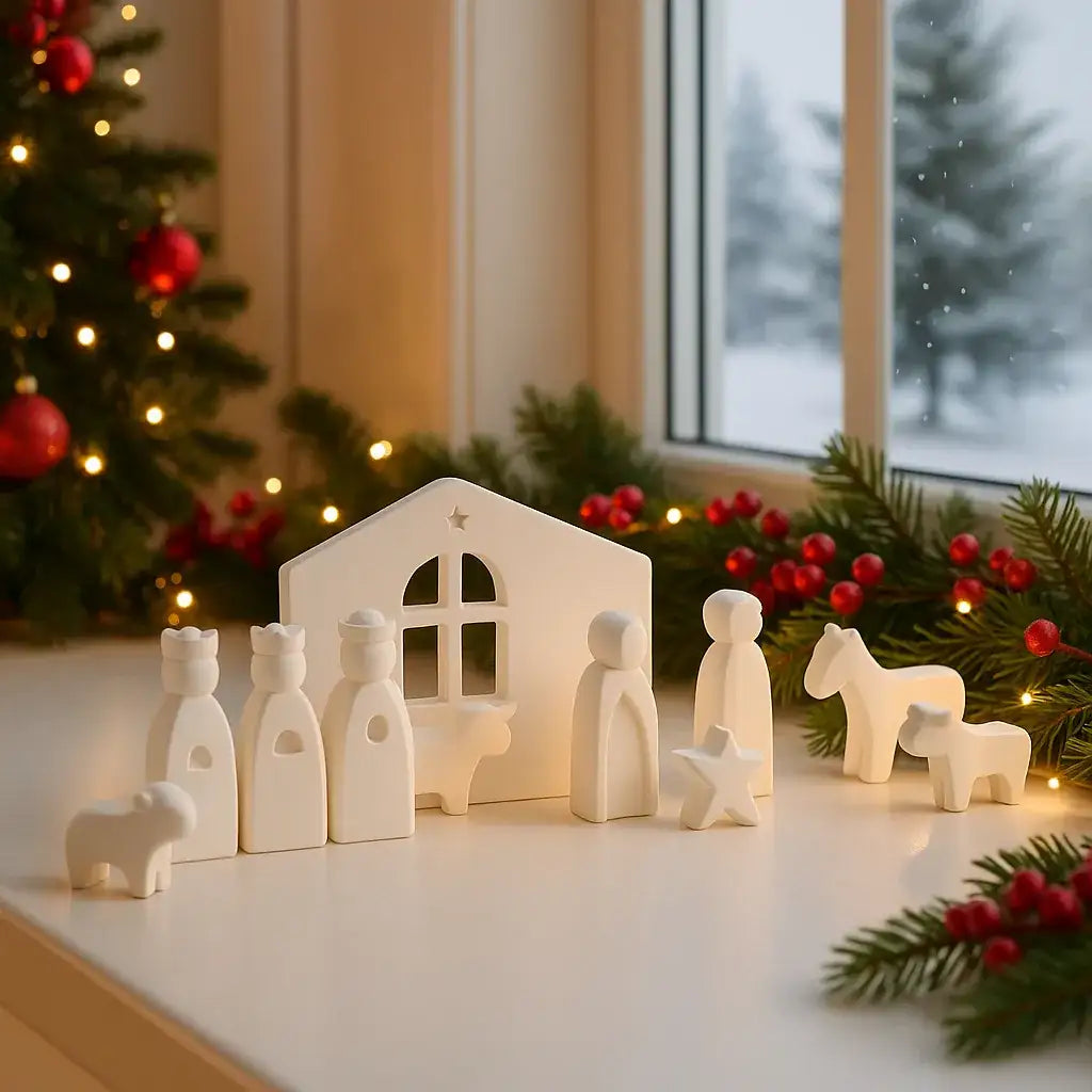 KleineKrippe Mini Handgefertigte Figuren - Maße 12x9x8 cm, Kap.3F