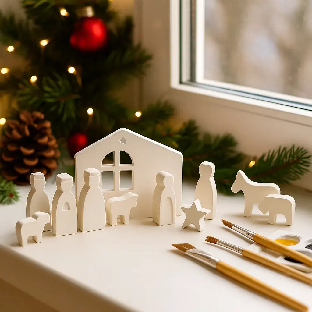 KleineKrippe Mini Handgefertigte Figuren - Maße 12x9x8 cm, Kap.3F