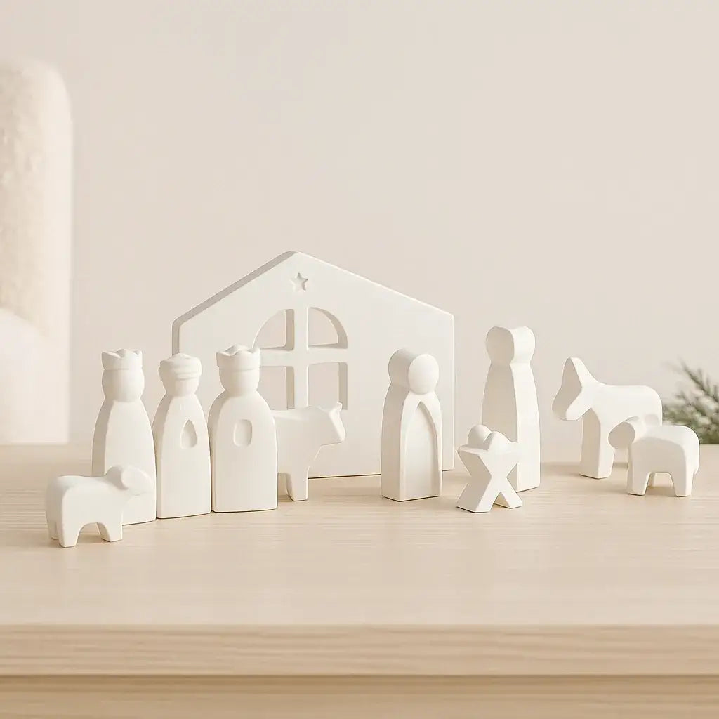 KleineKrippe Mini Handgefertigte Figuren - Maße 12x9x8 cm, Kap.3F