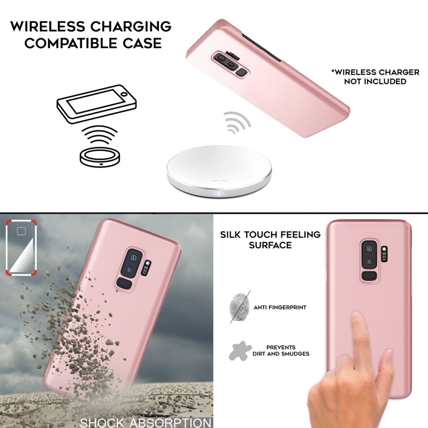 Samsung Galaxy S9 Plus Handy Hülle von NALIA, Dünne Schutzhülle Cover Hard Case
