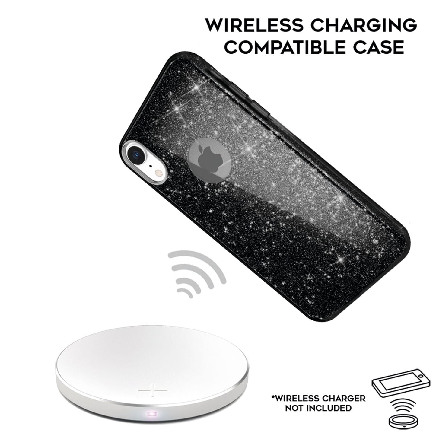 NALIA Hülle IPhone XR Glitzer Ultra-Slim Silikon-Case Back-Cover - Kapazität 0,7 mm Größe 144 x 70 mm