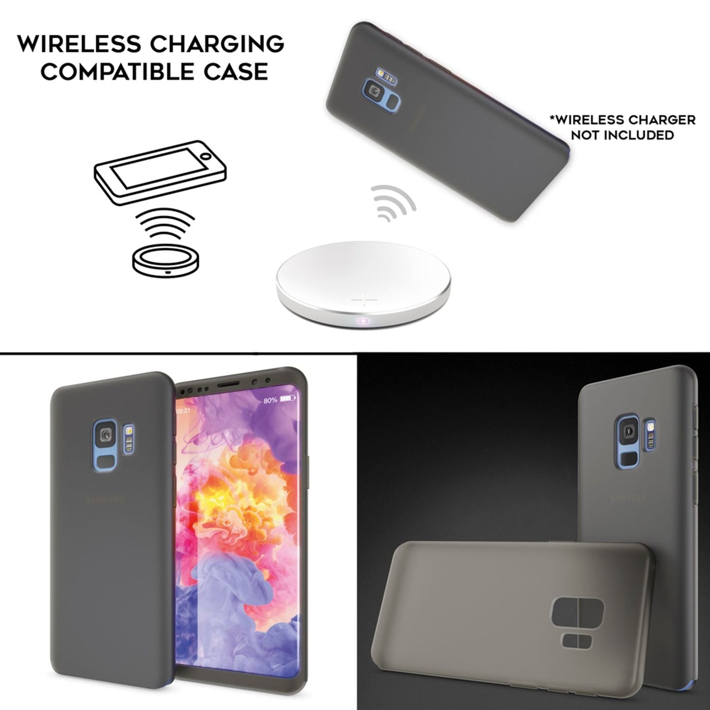 Husă NALIA cu protecție completă la 360 de grade - silicon grosime 0,8 mm, protecție ecran transparentă, compatibilă cu Samsung Galaxy S9
